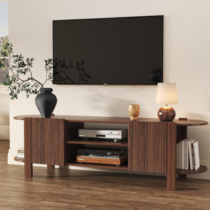65" Fluted TV Stand with Storage Cabinet