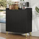 Fluted Wine & Coffee Bar Cabinet with Storage
