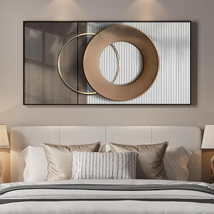 Large Abstract Wall Art Framed Canvas Print – 28x57 Inch