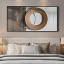 Large Framed Abstract Wall Art – 28x57 Inch Geometric Canvas Print