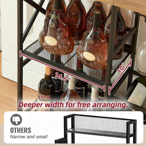 Wine Bar Cabinet with Glass Holder