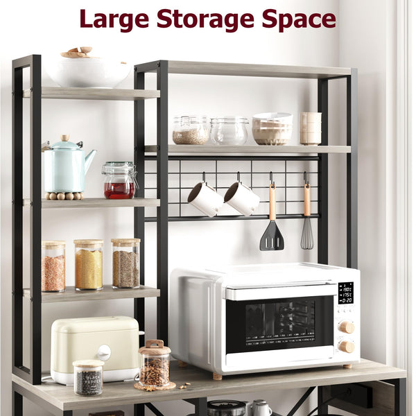 7-Tier Baker's Rack with Power Outlet & Wire Baskets