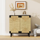 Seagrass Sideboard Buffet Cabinet with Adjustable Shelf