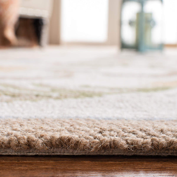 Hand-Hooked Wool Area Rug 8x10 – Floral French Country Design
