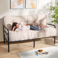 8-Inch Full Size Futon Mattress – Thick Shredded Foam Floor Sofa Bed