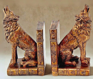 Wolf Bookends Set of 2