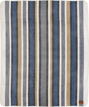 Alpaca Wool Throw Blanket 85" x 65" — Striped, Hypoallergenic