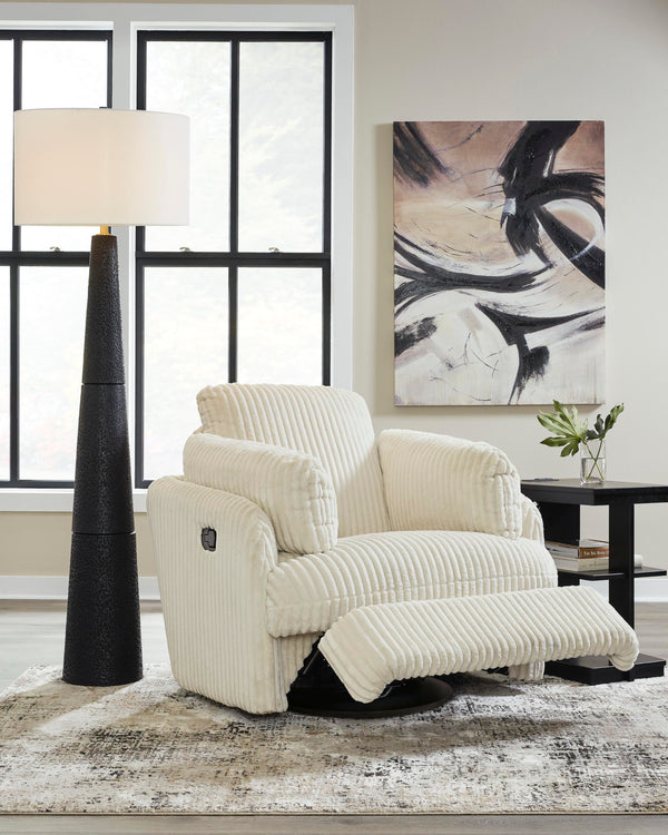 Swivel Glider Rocker Recliner with Bolster Pillows and Hidden Storage