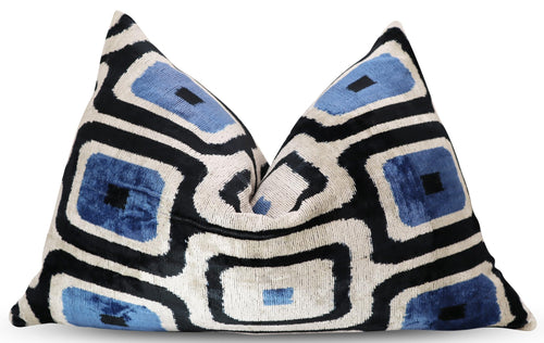 Geometric Velvet Throw Pillow 16" x 24"