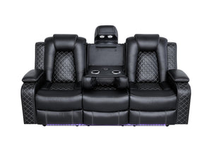 3-Piece Power Recliner Sofa Set with LED & Bluetooth