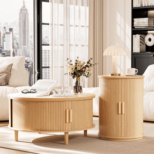 Round Lift Top Coffee Table with Storage