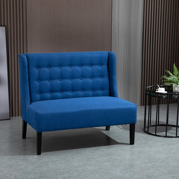 Retro Wingback Button-Tufted Loveseat Sofa
