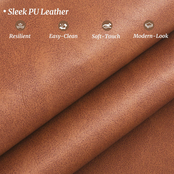 59" PU Leather Entryway Bench with Open Shoe Storage
