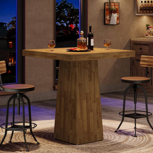 Square Bar Table – 31.5" Industrial Counter Height Pub Table