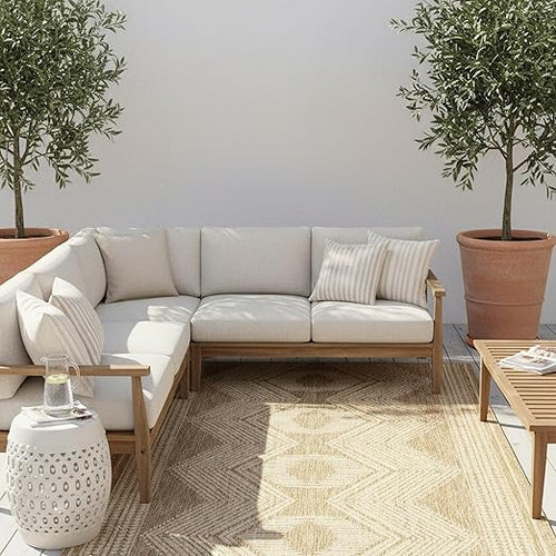 Tribal Geometric Indoor Outdoor Area Rug 9'6" x 12'