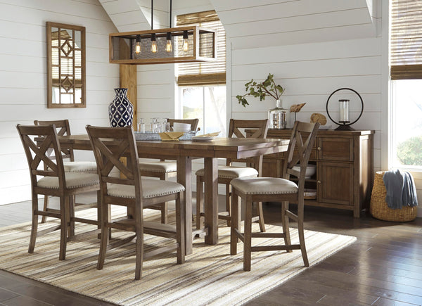 Upholstered Counter Height Barstool Set of 2
