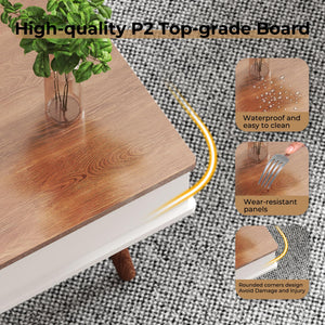 VYRIVA Lift Top Coffee Table, One Minute No Assembly Required Rising Tabletop Center Table with Large Hidden Storage Compartment, Open Shelf, Anti-Pinch Design Mute for Living Room (Walnut)