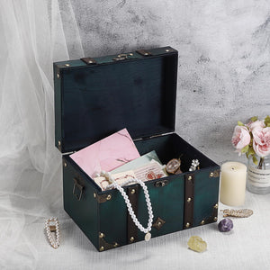 Vintage Wooden Treasure Chest Box