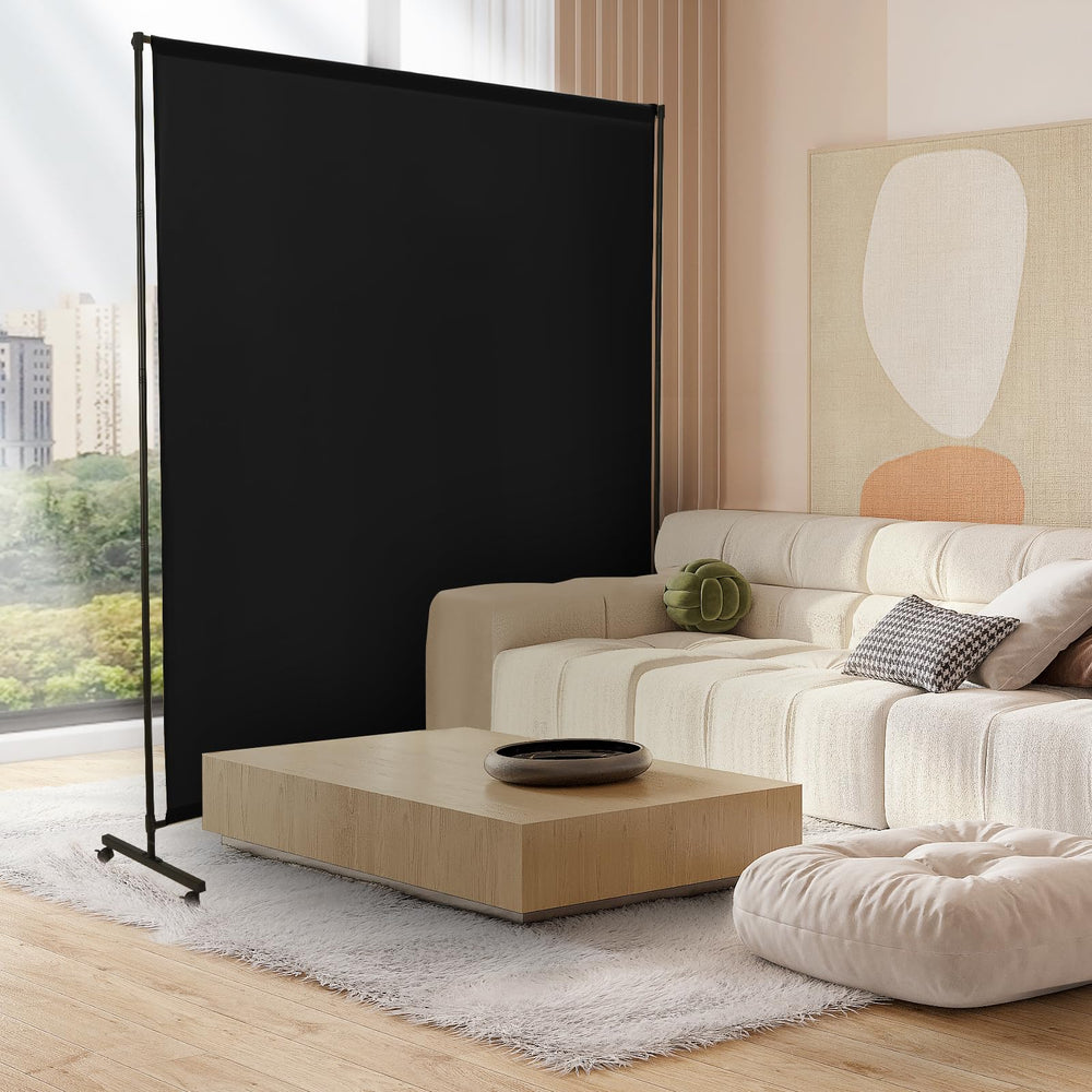 Room Divider Screen 72"x72" with Lockable Caster Wheels