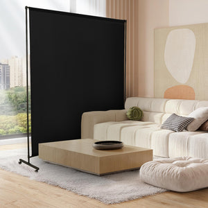 Room Divider Screen 72"x72" with Lockable Caster Wheels