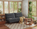 69" Corduroy Futon Sofa Bed with Adjustable Backrest