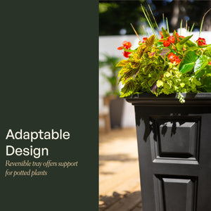 24-Inch Self-Watering Tall Planter, 2-Pack – Indoor & Outdoor
