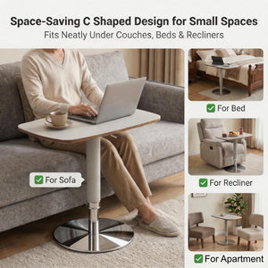 Adjustable Height 360° Swivel TV Tray Table