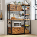 Baker's Rack with Storage Cabinets & Power Outlet
