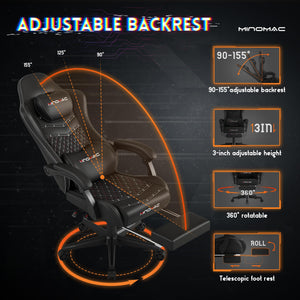 Big & Tall Ergonomic Gaming Chair with Footrest