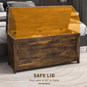 Storage Chest with Safety Hinges & Cut-Out Handles — 39.4"