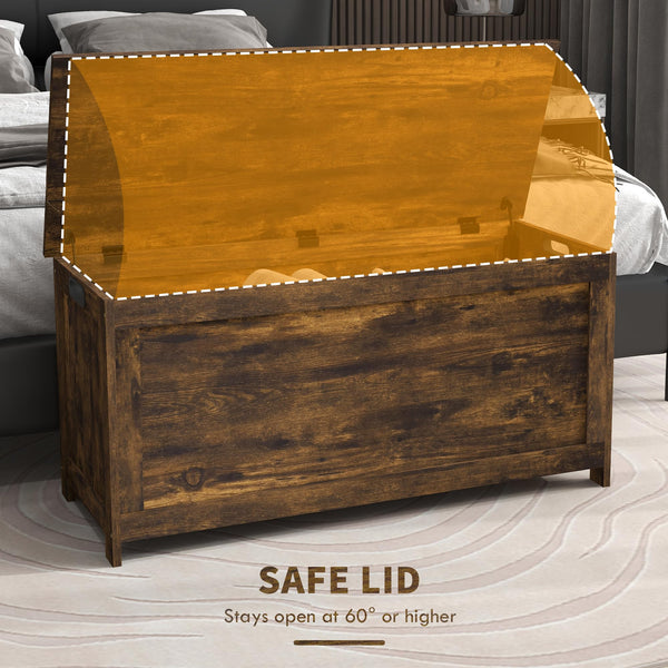 Storage Chest with Safety Hinges & Cut-Out Handles — 39.4"