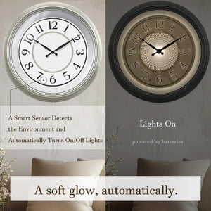 18 Inch Atomic Wall Clock with LED Night Light