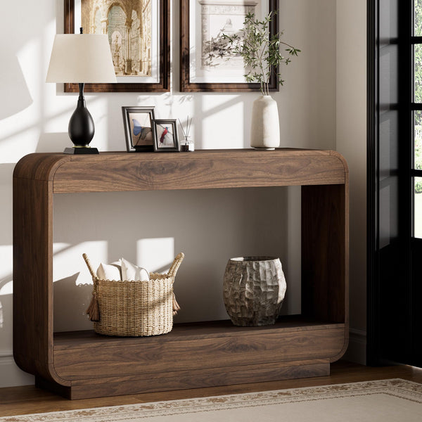 43" Waterfall Console Table for Entryway & Living Room