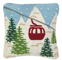 Wool Decorative Throw Pillow 18x18 – Red and White