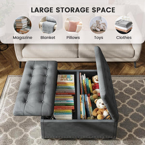 Large Square Storage Ottoman with Lift Top