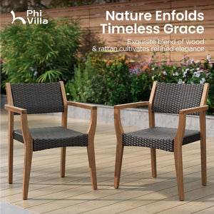 7-Piece Extendable Acacia Wood Outdoor Dining Set – Teak