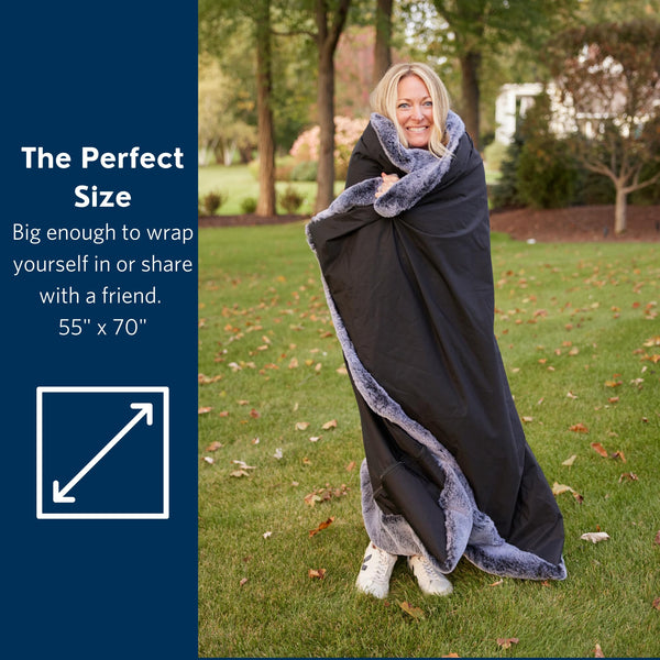 Reversible Faux Fur Waterproof Throw Blanket