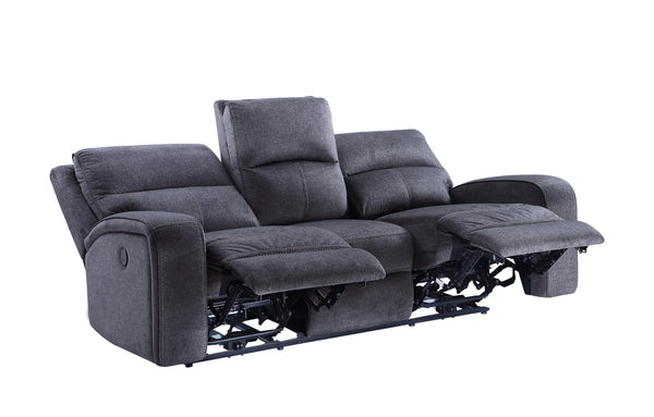 Power Reclining Sofa with USB Charging – Zero Wall Hugger, Grey