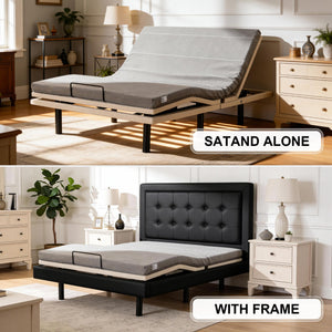 Adjustable Bed Frame with Massage, Zero Gravity & Lumbar Support