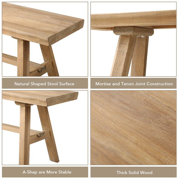 Farmhouse Solid Wood Bench