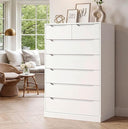 51" Tall 7-Drawer Dresser with Cut-Out Handles