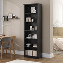 75" Tall 6-Tier Bookcase with 2 Adjustable Shelves