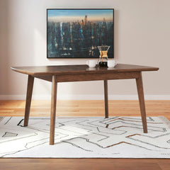 Rectangular Extension Dining Table with Self-Storing Leaf