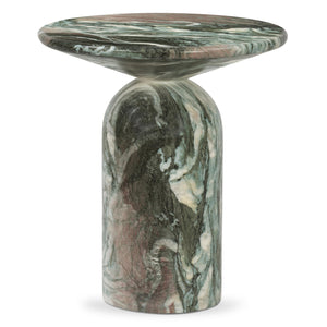 Round Faux Marble End Table – Reinforced Resin Side Table