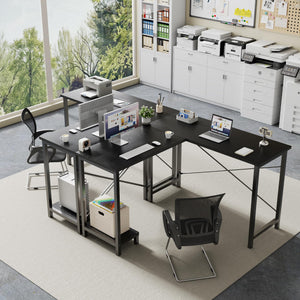 L-Shaped Gaming & Home Office Corner Desk 50 Inch with CPU Shelf