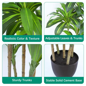 Tall Artificial Dracaena Tree – Indoor Fake Plant Decor