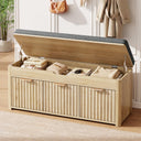 Lift Top Shoe Storage Bench with Cushioned Seat