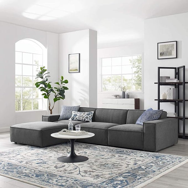 4-Piece Upholstered Sectional Sofa