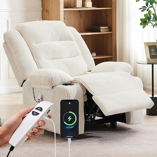 Power Recliner Chair with Cup Holders