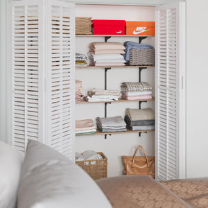 60-Inch Floating Wall Shelves with Adjustable Rail Bracket System